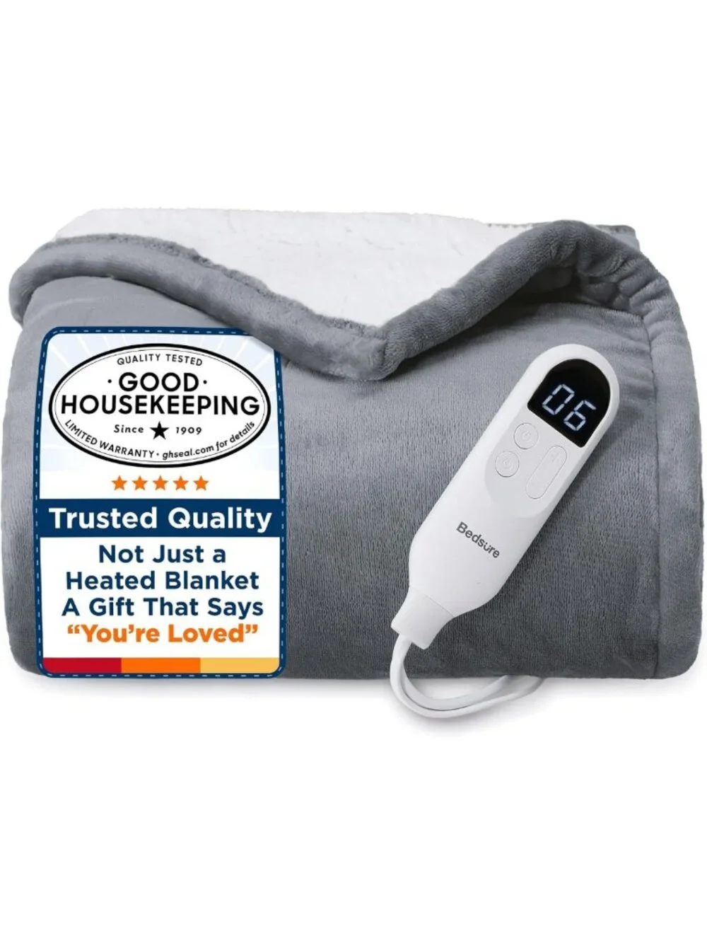 Cozy Heated Throw Blanket with Preheat & 6 Heating Settings - Soft Flannel